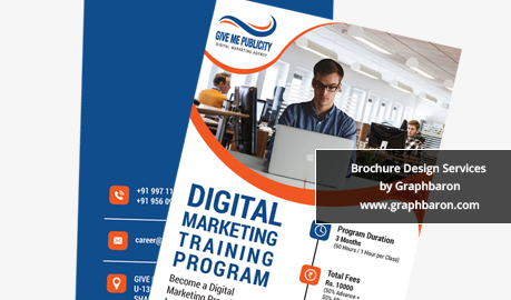 Digital Marketing Brochure Design, Digital Marketing Catalogue Design, Single-fold Catalogue Design, Curtom Digital Marketing Brochure Design