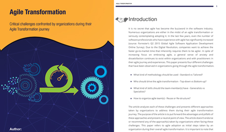 Agile Transformation White paper Design, Technical Paper Design, Whitepaper Design, Lead Magnet Design, White paper Designers, Lead Magnet Design Services